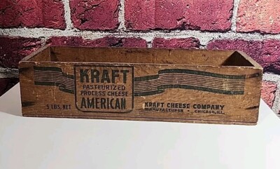 Vintage Kraft American Cheese 5lb Wood Box M1 | eBay
