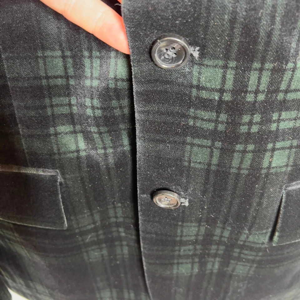 Blazer J.Crew Para Hombres $398 Slim-fit Thompson Terciopelo Cuadros Talla 34R CD648 Foto 3 de 4