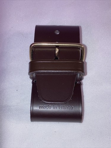 Louis Vuitton 2 piece Brown Leather Luggage Tag&Poignet w/initials (S.A) - Picture 10 of 13