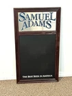 Vintage Samuel Adams Wood Beer Sign Mirror Chalkboard Menu Drink Specials 28x16