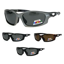Mens TAC Polarized Lens Aerodynamic Warp Sport Performance Plastic Sunglasses