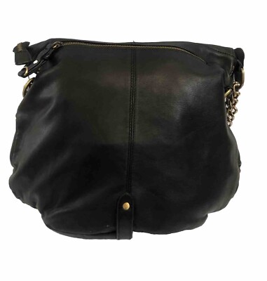 Sabina New York Handbag Genuine Leather Black Shoulder Bag Large