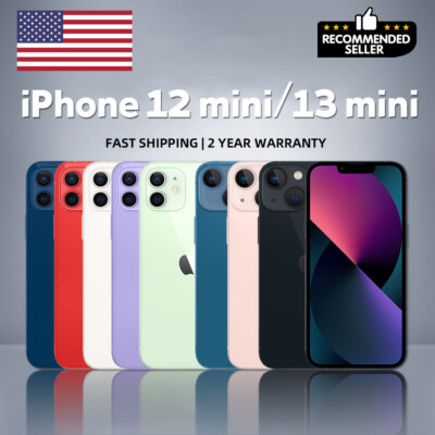 New Sealed Apple iPhone 13 Mini/12 Mini 256/128GB Factory Unlocked Fast Shipping
