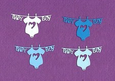 BABY BOY  2 die cuts scrapbook cards