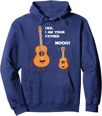 Uke I Am Your Father Funny Ukulele Guitar Music Unisex Hooded Sweatshirt