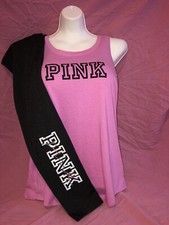 Victoria's Secret PINK Water Color Foil High Waist Legging Tank Set New Large L