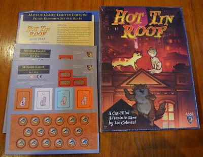 HOT TIN ROOF CAT FILLED ADVENTURE MAYFAIR GAME + PROMO EXPANSION - NEW SEALED