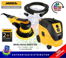 Mirka Deros II 650CV 5mm Orbit + 1230 L Vacuum + Hose Electric Kit Ready To Use