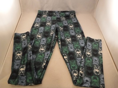 NWOT Owl Be There Leggings Owls Green Black Leggings Cream Sz Small  Must Read