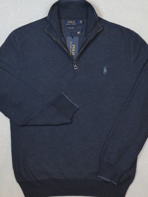 ralph lauren pima cotton half zip