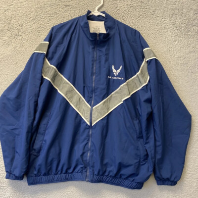 US Air Force Jacket Mens L Blue Skillcraft AF PTU Full Zip Windbreaker ...