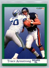 1991 Fleer #213 Trace Armstrong Chicago Bears Defensive Line Football Card
