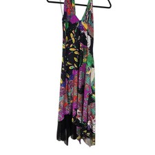 Janine Paris New York Abstract Print Halter Maxi Dress Size L