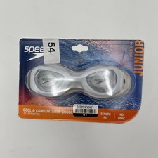 Speedo Junior Sprinter Swim Goggles Ages 6-14, Anti-Fog UV Protection White