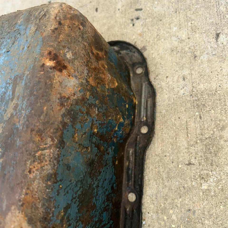 1966 Ford Thunderbird 390 FE Oil Pan, OEM F-250 F-350 390 Will Fit Others Flaw Foto 4 de 4
