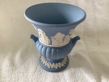 Wedgwood Blue Jasperware Double Handle Vase