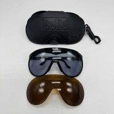 Vintage Bolle CHRONO SHIELD Ski Glasses With Original Case And Extras