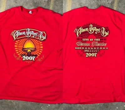 Allman Brothers Band T-Shirt 2007 Beacon Theatre NYC 2000s NH28786