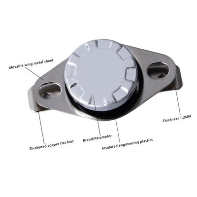 High Reliability Metal Thermostatic Temperature Switch Normally Closed Open