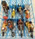 HOT WHEELS MATTEL REDLINE ERA RRRUMBLERS LOT 8 BIKES MOTORCYCLES RIDERS COLLECT!