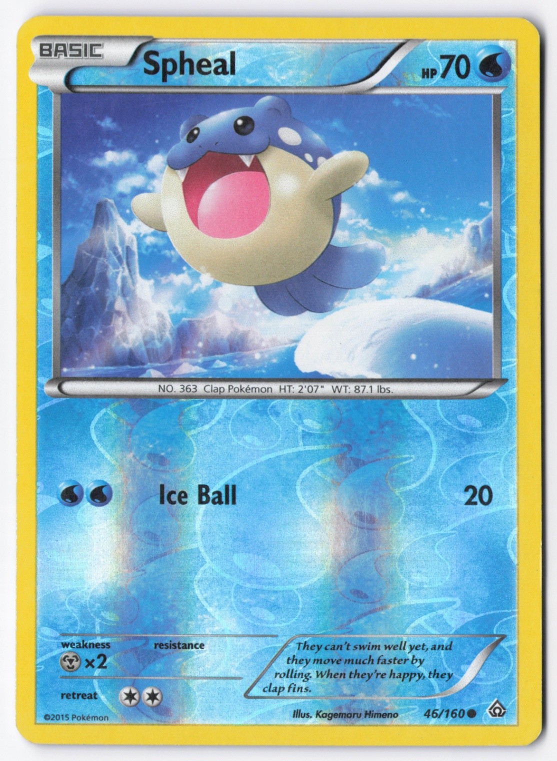Spheal (46) Reverse Holofoil Common XY - Primal Clash 46/160 LP