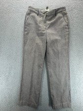Vintage 90s LL Bean Herringbone Trousers Women Size 10 M Tall Dark Academia Twee
