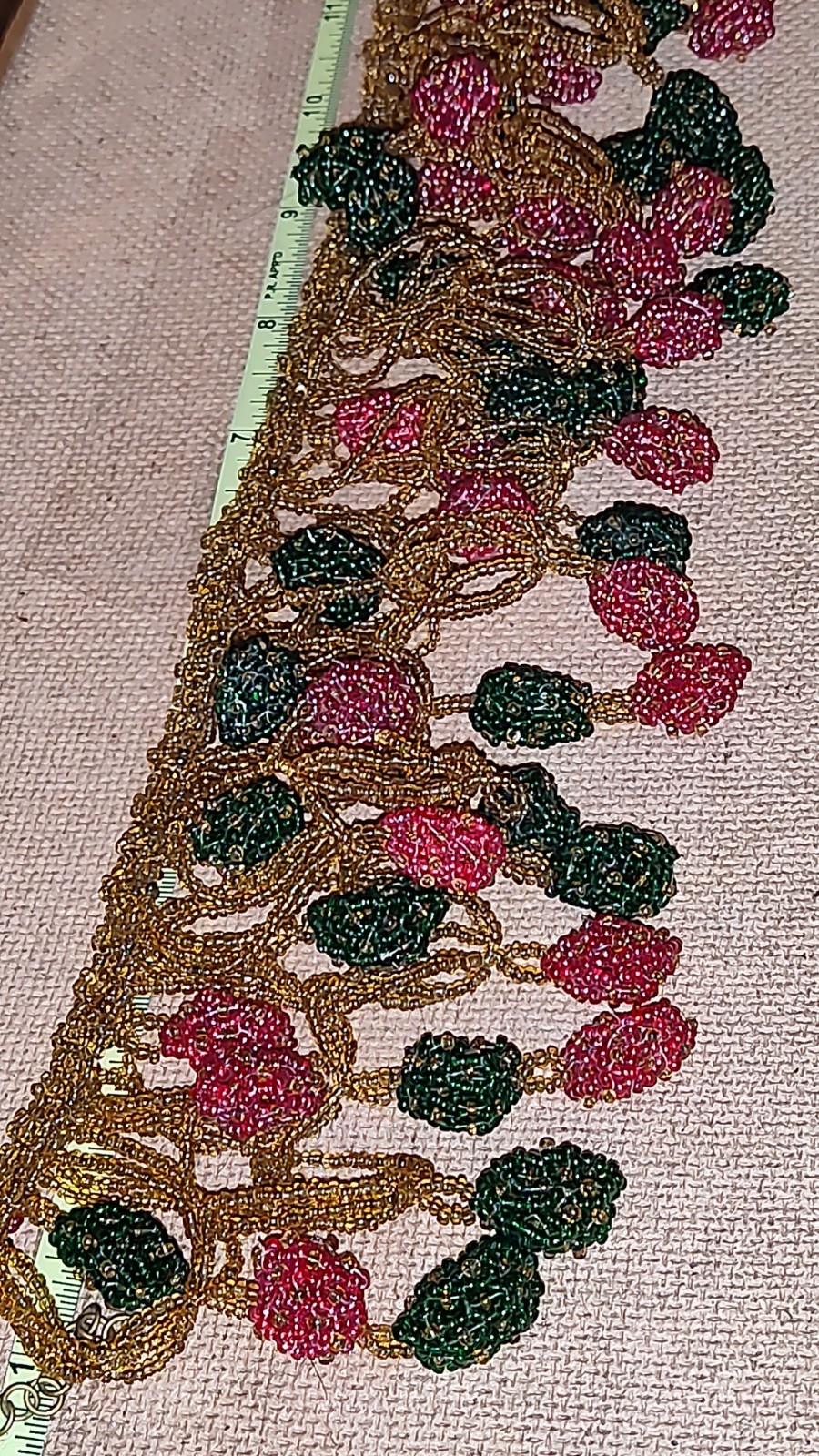 Intricately Hand-beaded Statement Necklace "Sugar… - image 17