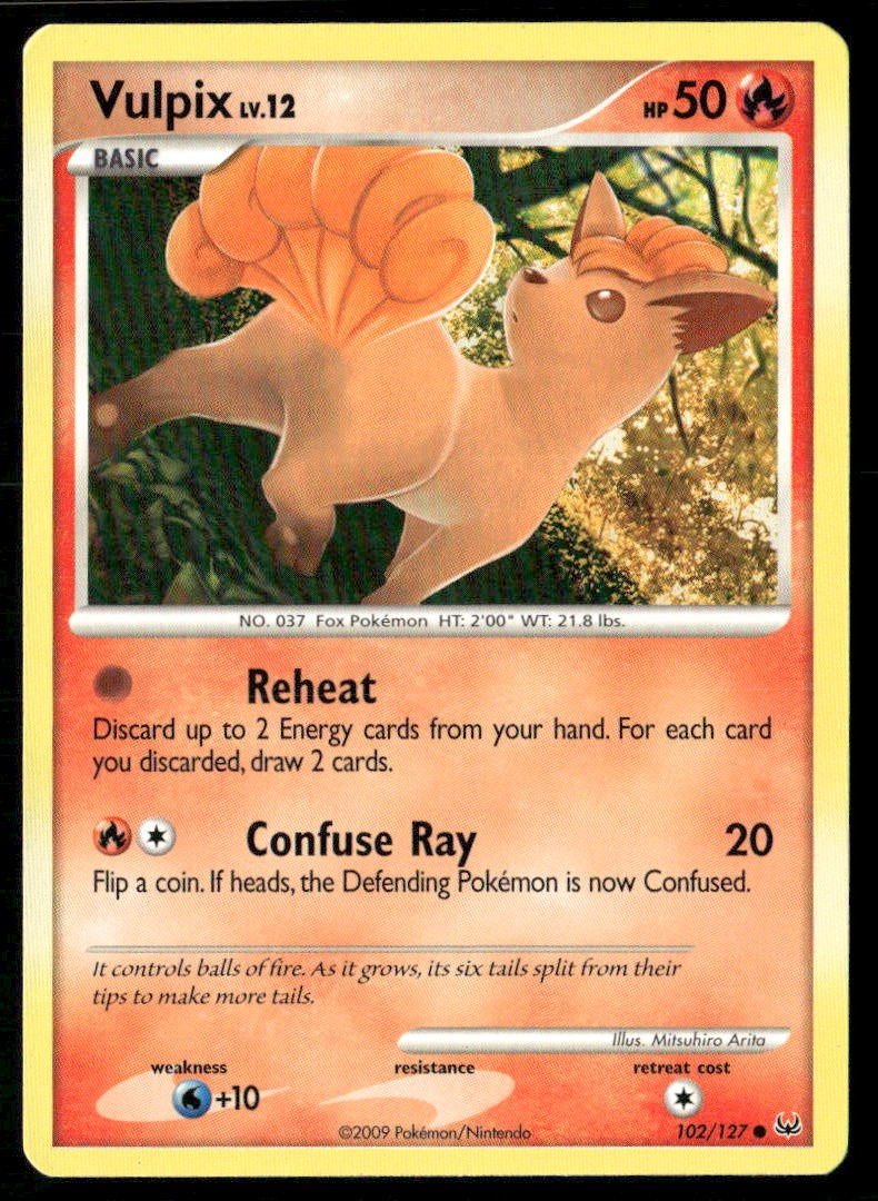 VULPIX 102/127 COMMON PLATINUM POKEMON LP