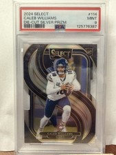 2024 PANINI SELECT 114 CALEB WILLIAMS DIE-CUT SILVER PRIZM PSA 9