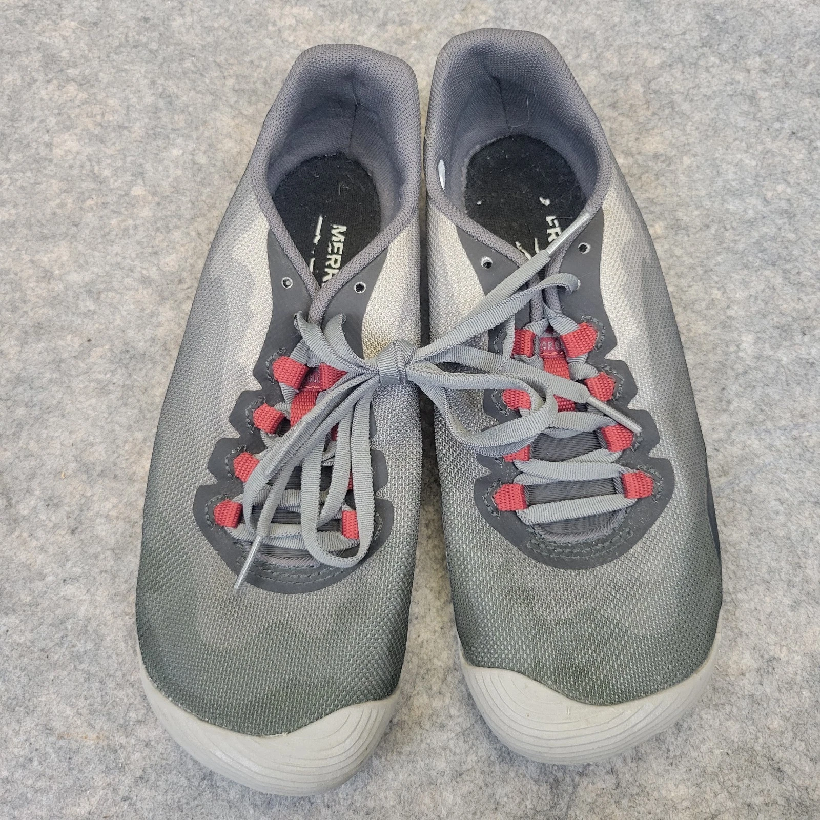 MERRELL Vapor Glove J16628 Womens Size 7 Trail Barefoot Grey Running Shoes