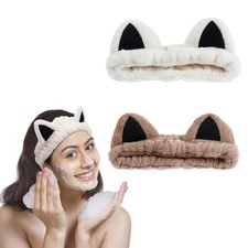 IJPDDRXYN 2 Pcs Ultra Soft Cat Ear 1 Count Pack of 2 , Beige  Khaki