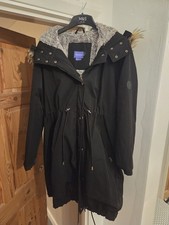 Seraphine Women's Maternity & Baby Wearing 3-in-1 Parka Coat Size 14 Black 