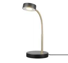 Hampton Bay 15” LED Touch On/Off Desk Lamp, Black And Gold, 1009 897 280