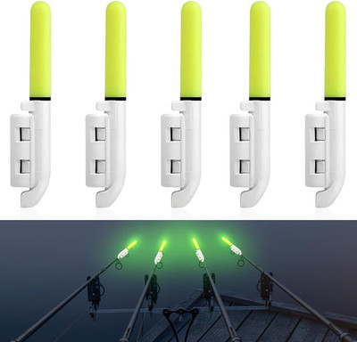 LED Glow-Sticks für Angler Wasserdicht Leuchtstäbe Nachtangeln, 5 Stück