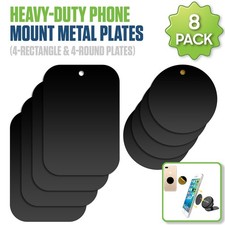 8pc Metal Plate Magnet Kit for Magnetic Car Phone Mount Holder Strong Adhesive