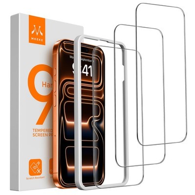 Mkeke 3 Pack Screen Protector for iPhone 17 17 Pro Max 6.9'', Clear