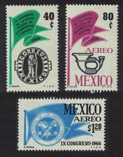 Mexico Postal Union of Americas Congress UPAEP 1966 MNH SG#1113-1115