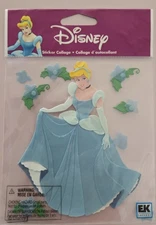 Disney Princess Cinderella With Flowers Scrapbooking Stickers By Jolee's