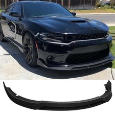 Front Bumper Lower Lip Splitter Kit Compatible with Dodge Charger Matte Black