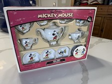 Schylling Mickey Mouse Porcelain Tea Set Disney Collectible 13 Piece Boxed