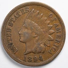 1894 Indian Head Penny Cent Very Fine (VF)