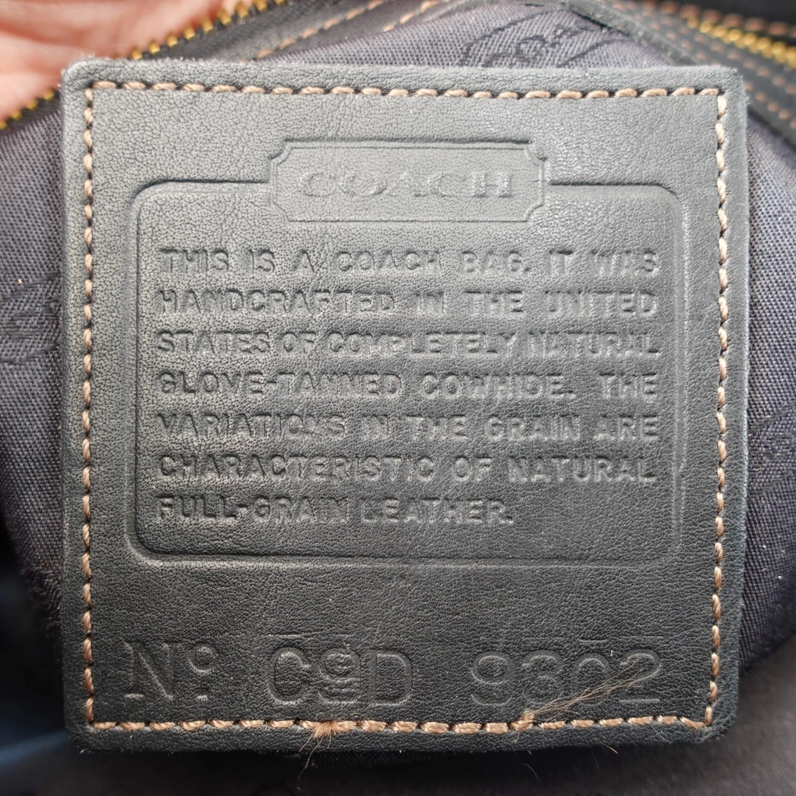 Borsa Coach Bleecker Basket Vintage Pelle Nera Secchiello Utility Borsetta 9302 USA