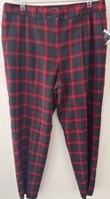 NWT Pendleton Wool Glen Plaid Pants-Sz 16 Red  Green-Lined. Retail 179