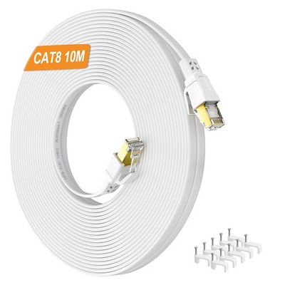 10 Meter Ethernet Kabel RJ45 Cat8 40GBPS 2000MHZ Netzwerk Gold Super Schnell LAN PC