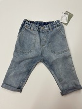 H&M Boys Jeans 9 - 12 Months BNWT Blue Denim New Baby Toddler Popper Fasting