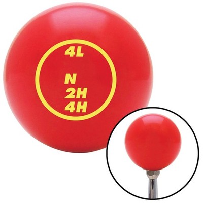 Yellow Dodge Transfer Case Red Shift Knob w/ M16x1.5 Insert Shifter Auto Manual