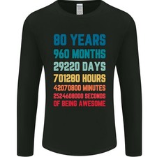 80th Birthday 80 Year Old Mens Long Sleeve T-Shirt