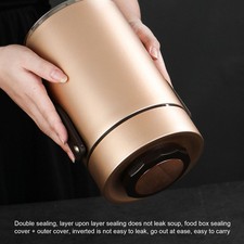 (Gold)2000ml 304 Edelstahl Vakuum Isolierung Mittagessen Box Tragbare 3 E