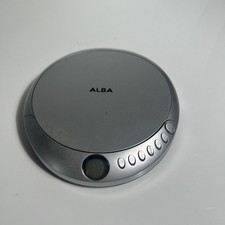 Alba PCD-220B Personal CD Player Silver Retro Walkman Discman ESP Working Tested