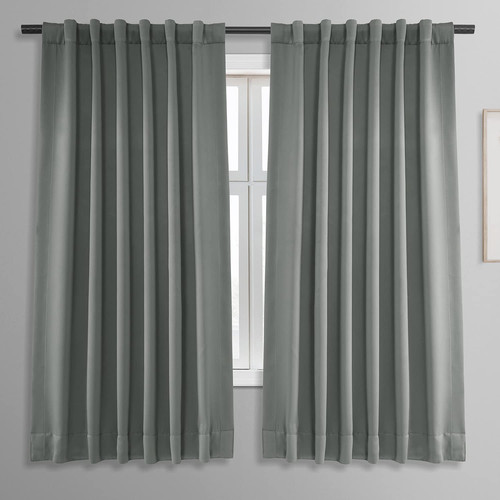 Room Darkening Curtains 63 Inches Long for Bedroom & Living Room (1 Panel), 5...